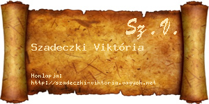 Szadeczki Viktória névjegykártya