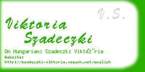 viktoria szadeczki business card